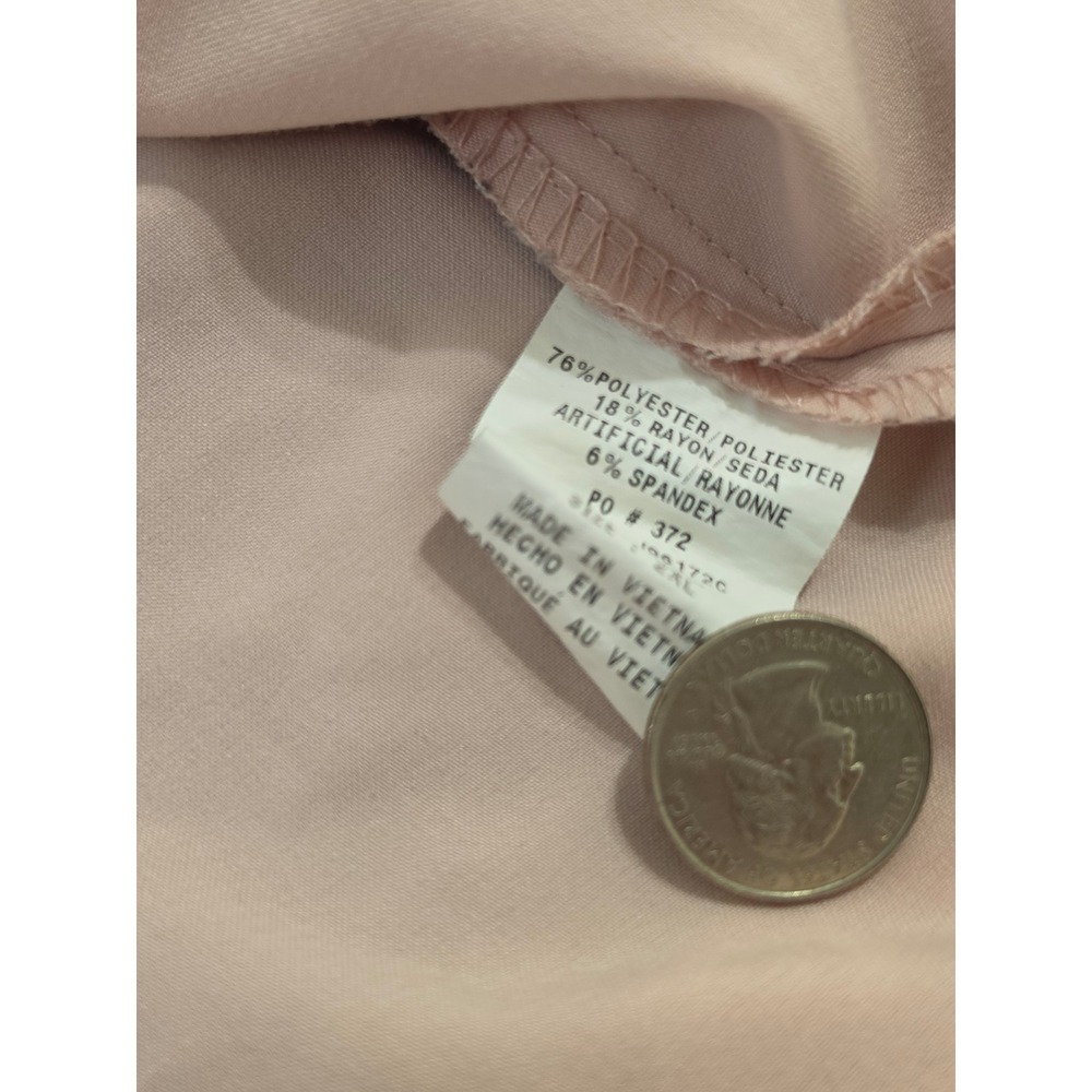 Jaanuu V-Neck Scrub Top Blush Pink 3-Pocket Medical Uniform J96172C Womens 2XL - Picture 5 of 7